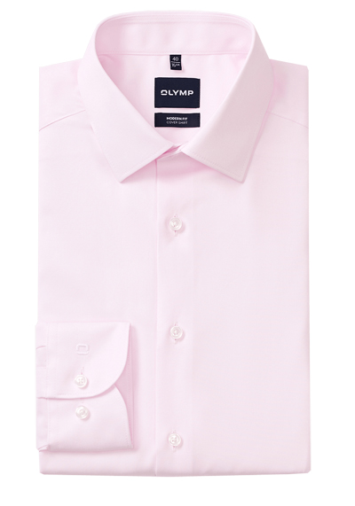 Produktbild f&uuml;r 'OLYMP Luxor modern fit Hemd Langarm New Kent Kragen Cover Shirt rosa'