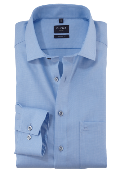 Produktbild für 'OLYMP Luxor modern fit Hemd Langarm New Kent Kragen Faux hellblau'