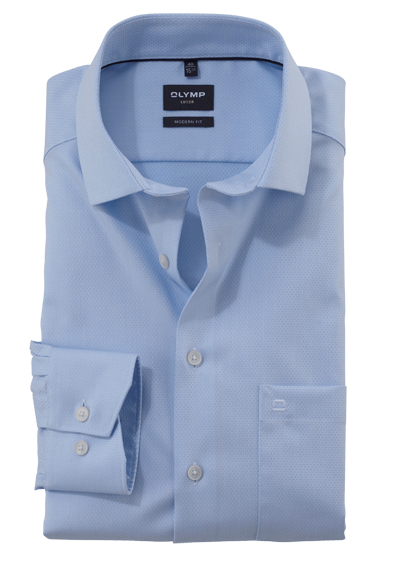 Produktbild für 'OLYMP Luxor modern fit Hemd Langarm New Kent Kragen Faux hellblau'