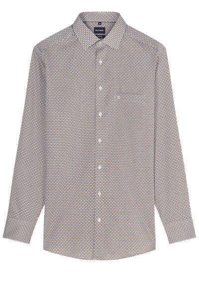Produktbild f&uuml;r 'OLYMP Luxor modern fit Hemd Langarm New Kent Kragen Muster rot'