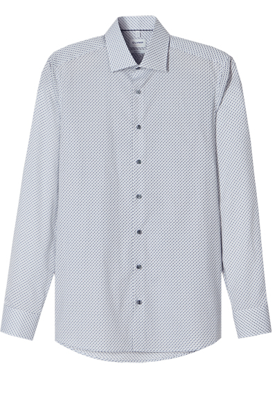 Produktbild f&uuml;r 'OLYMP Luxor modern fit Hemd Langarm New Kent Kragen Muster wei�'