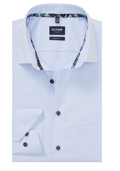 Produktbild f&uuml;r 'OLYMP Luxor modern fit Hemd Langarm New Kent Kragen hellblau'
