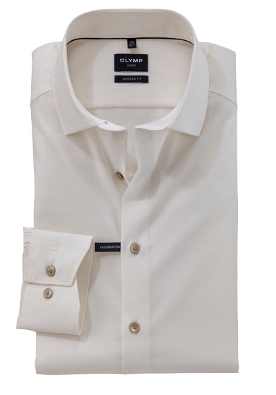 Produktbild für 'OLYMP Luxor modern fit Hemd Wedding Special New kent Kragen Faux beige'