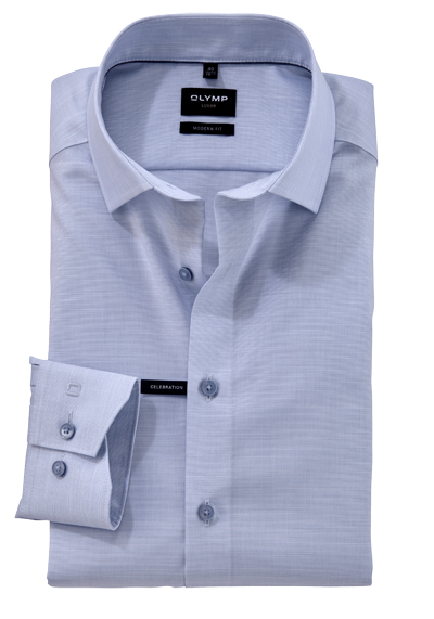 Produktbild für 'OLYMP Luxor modern fit Hemd Wedding Special New kent Kragen Faux hellblau'
