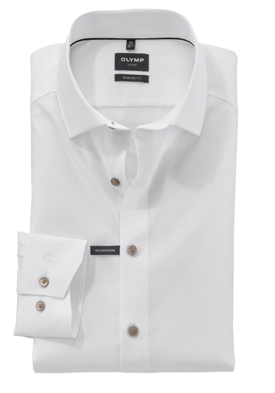Produktbild für 'OLYMP Luxor modern fit Hemd Wedding Special New kent Kragen Faux wei'