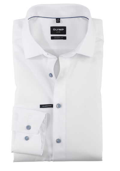 Produktbild für 'OLYMP Luxor modern fit Hemd Wedding Special New kent Kragen wei'