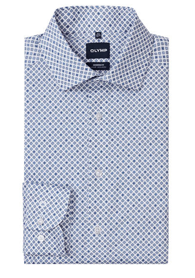 Produktbild f&uuml;r 'OLYMP Luxor modern fit Hemd extra kurzer Arm New Kent Kragen Muster wei�'