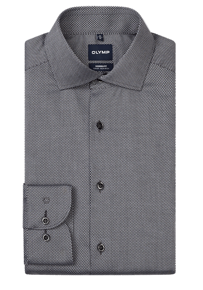 Produktbild f&uuml;r 'OLYMP Luxor modern fit Hemd extra langer Arm New Kent Kragen Struktur anthrazit'