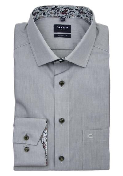 Produktbild für 'OLYMP Luxor modern fit Hemd extra langer Arm New Kent Kragen grn'