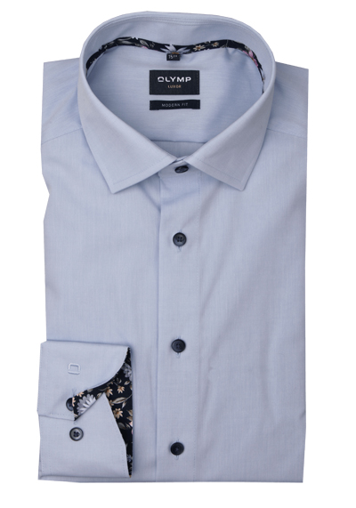 Produktbild für 'OLYMP Luxor modern fit Hemd extra langer Arm New Kent Kragen hellblau'