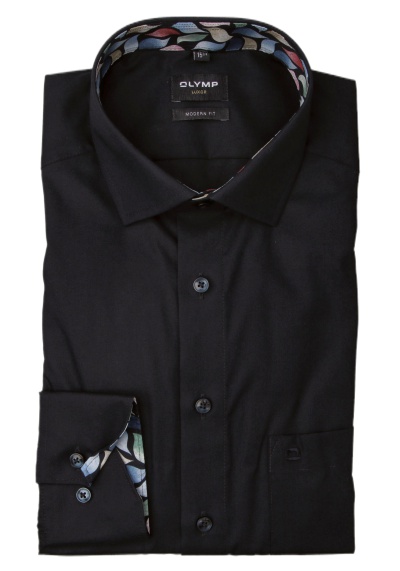 Produktbild für 'OLYMP Luxor modern fit Hemd extra langer Arm New Kent Kragen nachtblau'