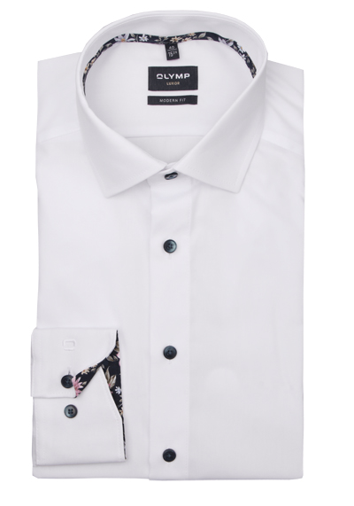 Produktbild für 'OLYMP Luxor modern fit Hemd extra langer Arm New Kent Kragen wei'