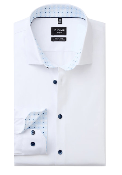 Produktbild für 'OLYMP No. Six 24/Seven super slim Langarm New Kent Kragen Twill wei'