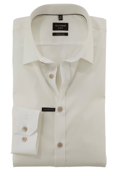 Produktbild für 'OLYMP No. Six super slim Hemd Langarm New Kent Kragen Stretch beige'