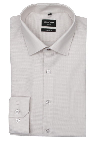 Produktbild für 'OLYMP No. Six super slim Hemd extra langer Arm Arm New Kent Kragen Struktur beige'