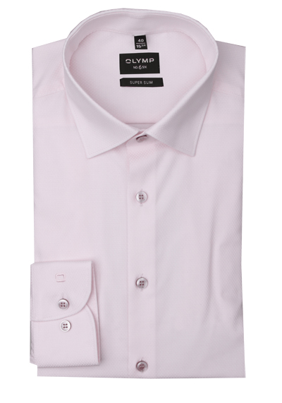 Produktbild für 'OLYMP No. Six super slim Hemd extra langer Arm Arm New Kent Kragen Struktur rosa'
