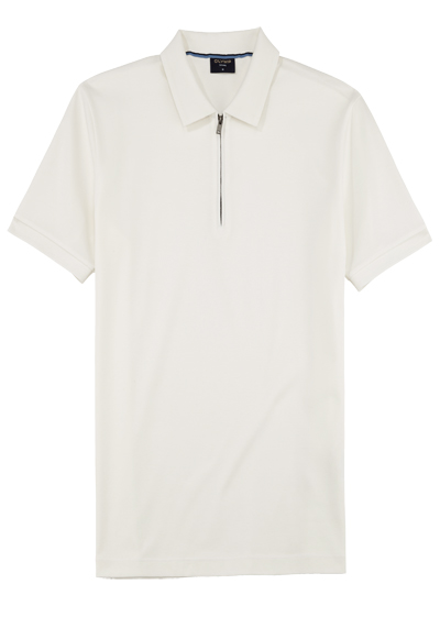 Produktbild für 'OLYMP Regular Fit Polo Halbarm Reiverschluss Polokragen Jersey wei'