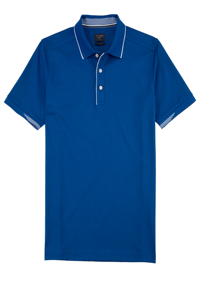 Produktbild für 'OLYMP Regular Fit Polo Halbarm geknpfter Polokragen Active Dry COOLMAX blau'