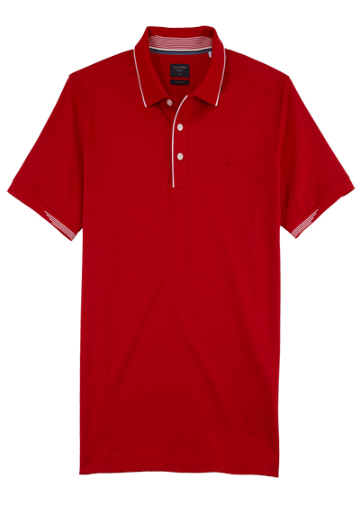 Produktbild für 'OLYMP Regular Fit Polo Halbarm geknpfter Polokragen Active Dry COOLMAX rot'