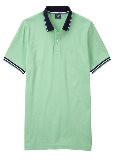 Produktbild für 'OLYMP Regular Fit Polo Halbarm geknpfter Polokragen Baumwolle Pique mint'