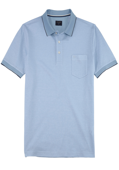 Produktbild für 'OLYMP Regular Fit Polo Halbarm geknpfter Polokragen Baumwolle aqua'