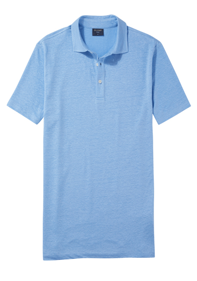 Produktbild für 'OLYMP Regular Fit Polo Halbarm geknpfter Polokragen Leinen Stretch aqua'