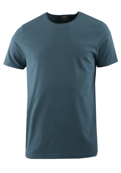 OLYMP Regular Fit T-Shirt Halbarm Rundhals Baumwolle Stretch Jersey navy