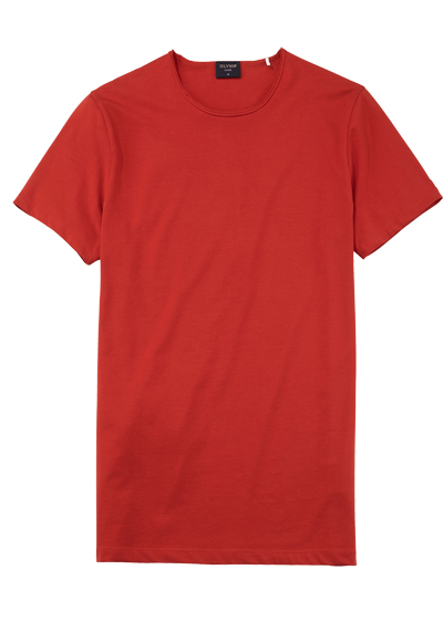 Produktbild für 'OLYMP Regular Fit T-Shirt Halbarm Rundhals Stretch Jersey rot'