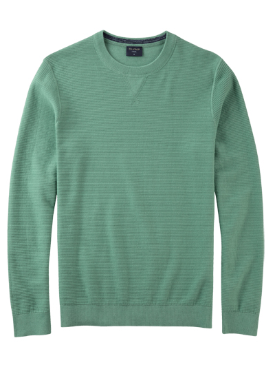 Produktbild für 'OLYMP Strick Pullover Langarm Rundhals extrafeine Baumwolle grn'