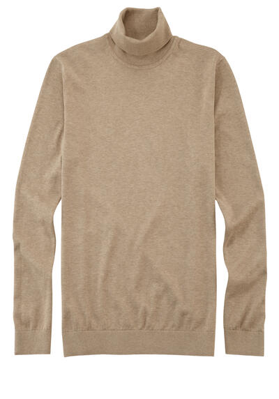 Produktbild für 'OLYMP Strick Rollkragenpullover Langarm Strick beige'