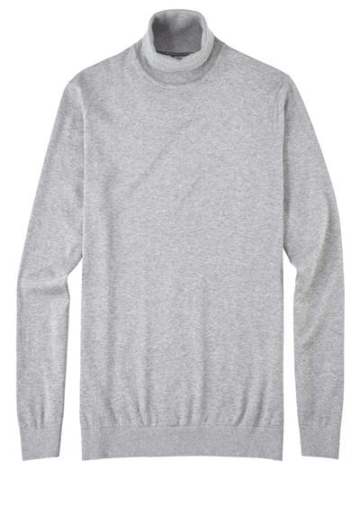 Produktbild für 'OLYMP Strick Rollkragenpullover Langarm Strick hellgrau'