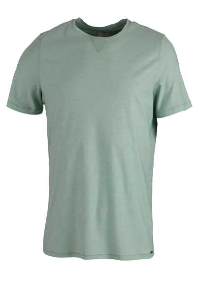 OLYMP T-Shirt Level Five body fit Halbarm Rundhals Ringel grün preisreduziert