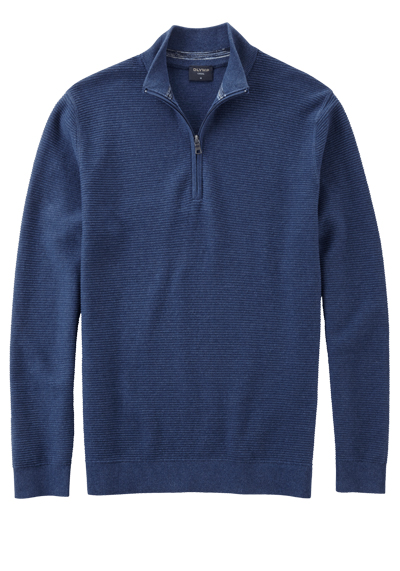 Produktbild für 'OLYMP regular fit Troyer Langarm Stehkragen Zipper dunkelblau'