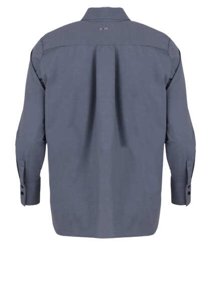 PURE Modern Functional Bluse Hemdkragen Zwei-Knopf-Manschette dunkelblau