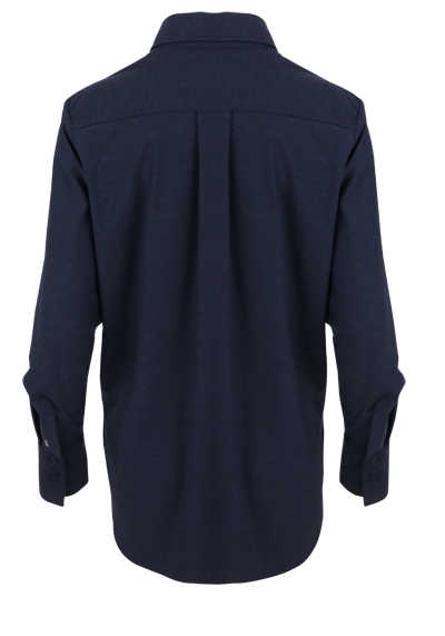 PURE Modern Functional Bluse Hemdkragen Zwei-Knopf-Manschette nachtblau