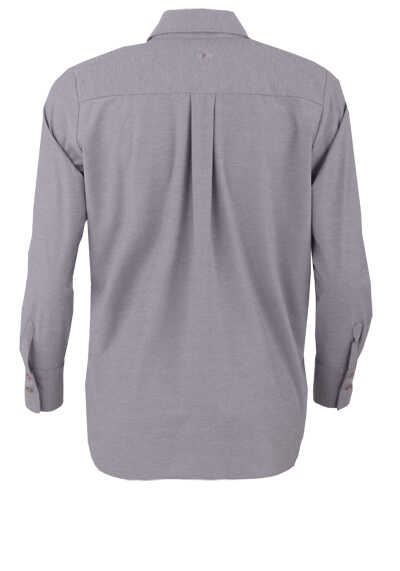 PURE Modern Functional Bluse Hemdkragen Zwei-Knopf-Manschette grau
