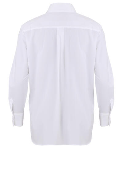 Produktbild fr 'PURE Modern Fit Bluse Langarm Hemdkragen Jersey wei'