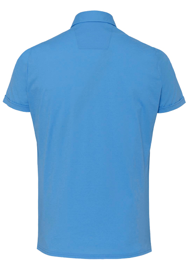 Produktbild f�r 'PURE Polo Shirt Polokragen Patch Functional mittelblau'