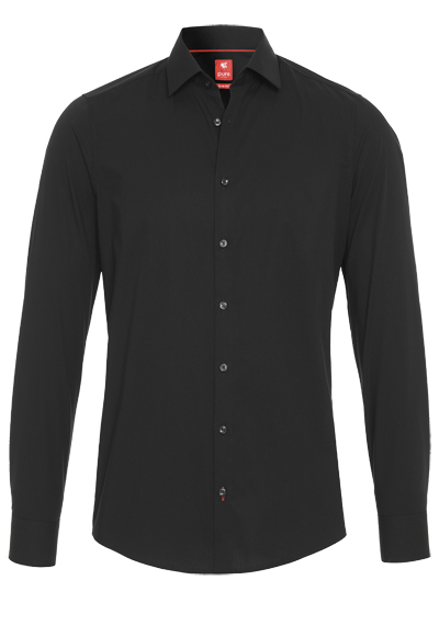 Produktbild f�r 'PURE Slim Fit Hemd Langarm Haifischkragen Stretch schwarz'