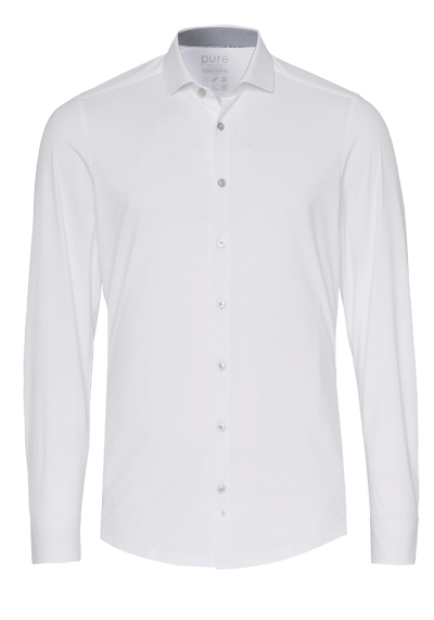 Produktbild fr 'Pure Slim Fit Functional Hemd Langarm Haifischkragen Stretch wei'