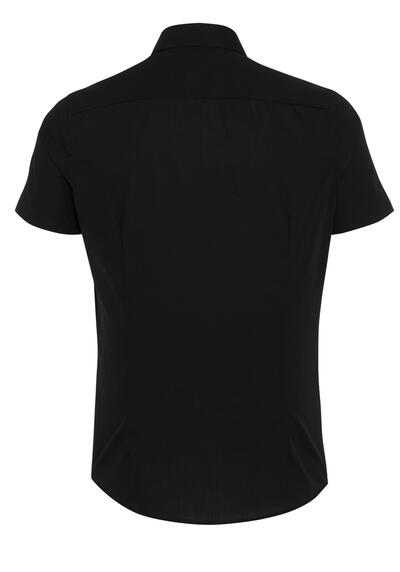 Produktbild fr 'PURE Modern Fit Hemd Halbarm New Kent Kragen schwarz'