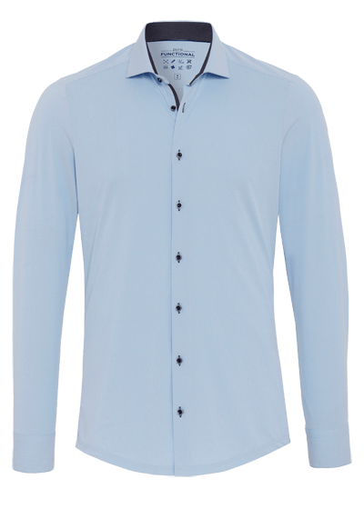 Produktbild fr 'PURE Slim Fit Functional Hemd Langarm Haifischkragen Jersey hellblau'