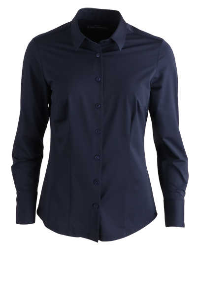 PURE Slim Functional Bluse Hemdenkragen nachtblau