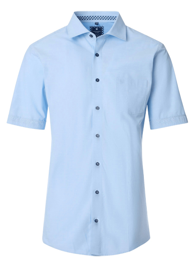 Produktbild für 'REDMOND Casual Comfort Fit Hemd Halbarm Faux hellblau'