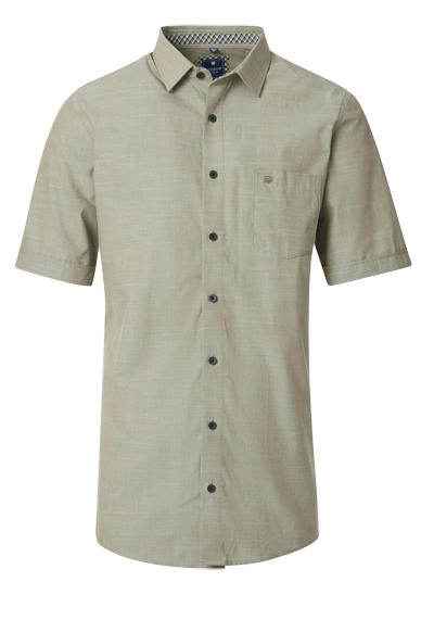 Produktbild für 'REDMOND Casual Comfort Fit Hemd Halbarm Faux oliv'