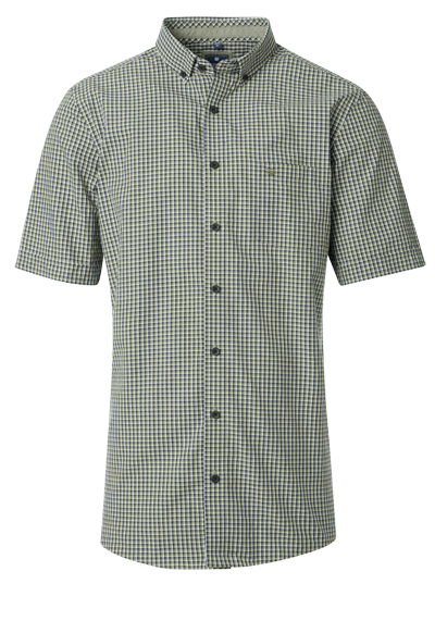 Produktbild für 'REDMOND Casual Comfort Fit Hemd Halbarm Karo grn'