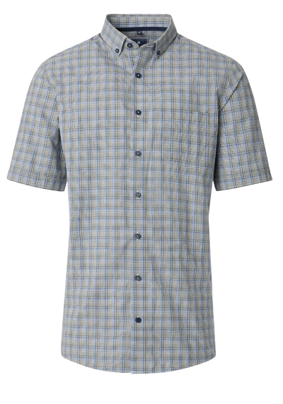 Produktbild für 'REDMOND Casual Comfort Fit Hemd Halbarm Karo grn'