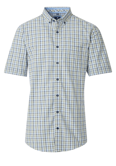 Produktbild für 'REDMOND Casual Comfort Fit Hemd Halbarm Multikaro grn'