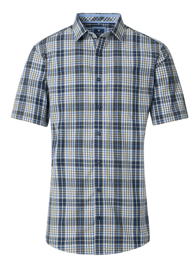 Produktbild für 'REDMOND Casual Comfort Fit Hemd Halbarm Multikaro grn'