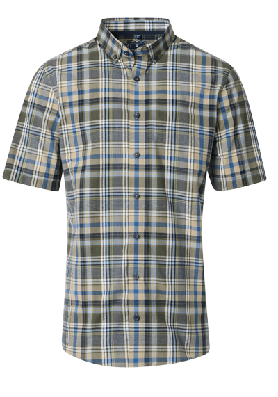 Produktbild für 'REDMOND Casual Comfort Fit Hemd Halbarm Multikaro grn'
